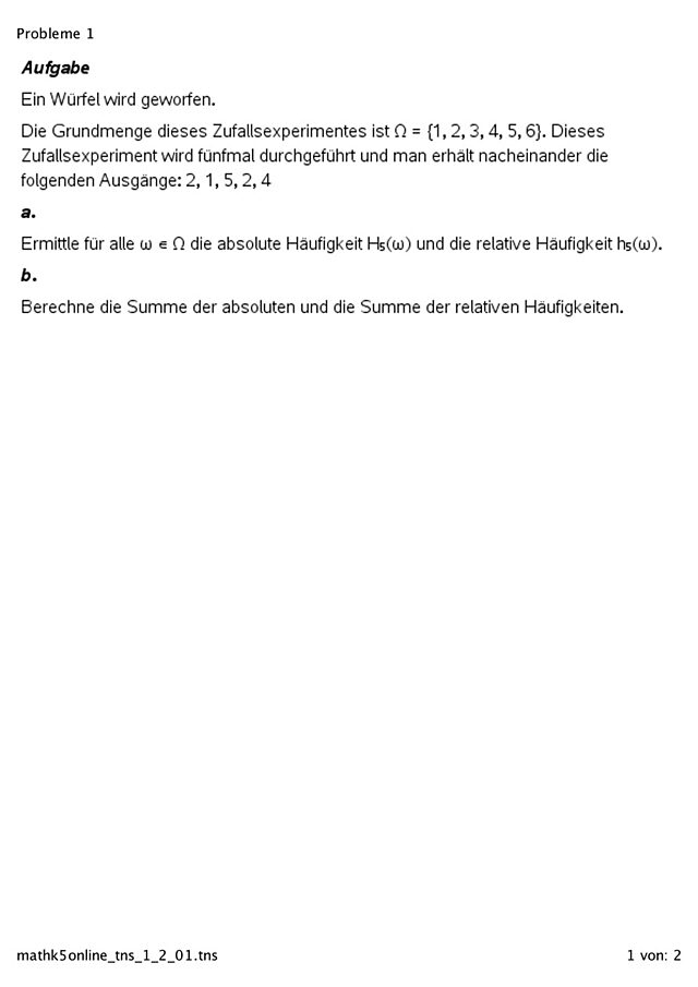 absolute und relative Häufigkeiten berechnen