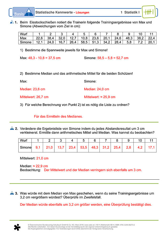 Statistische Kennwerte
