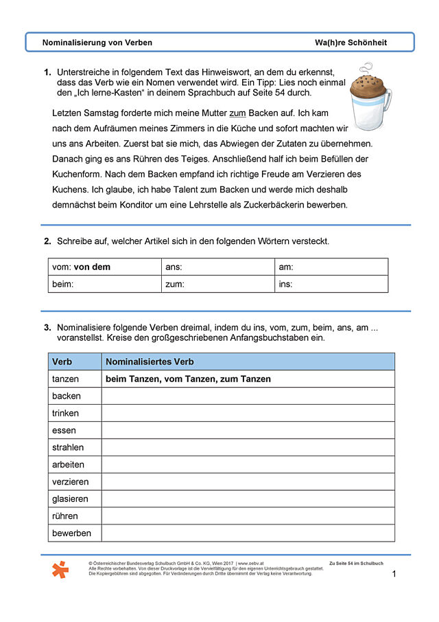 Nominalisierung von Verben