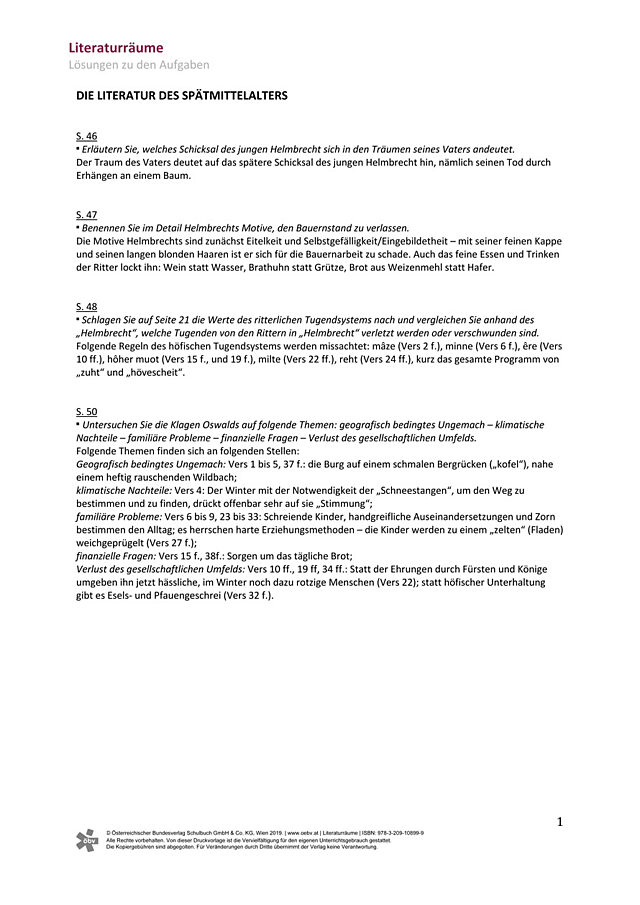 Die Literatur des Spätmittelalters