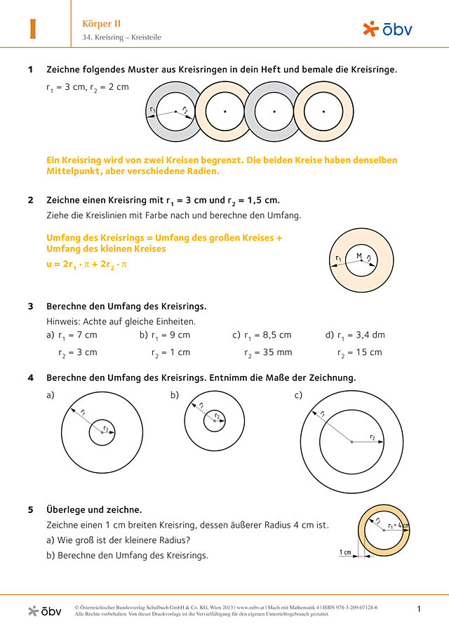 34. Kreisring – Kreisteile