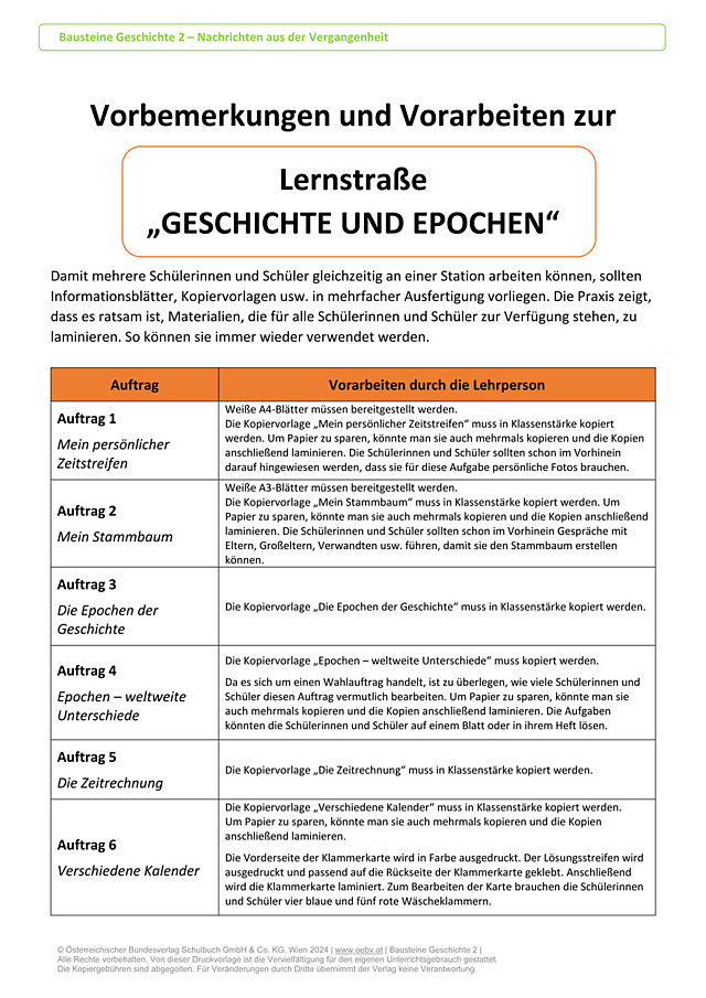 Geschichte und Epochen