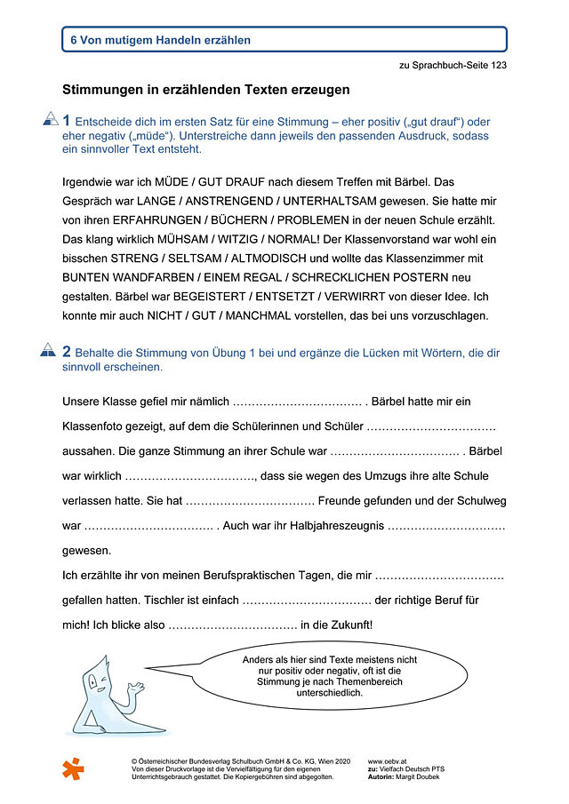 Stimmungen in erzählenden Texten erzeugen