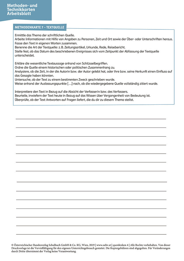Methodenkarte 7: Textquelle