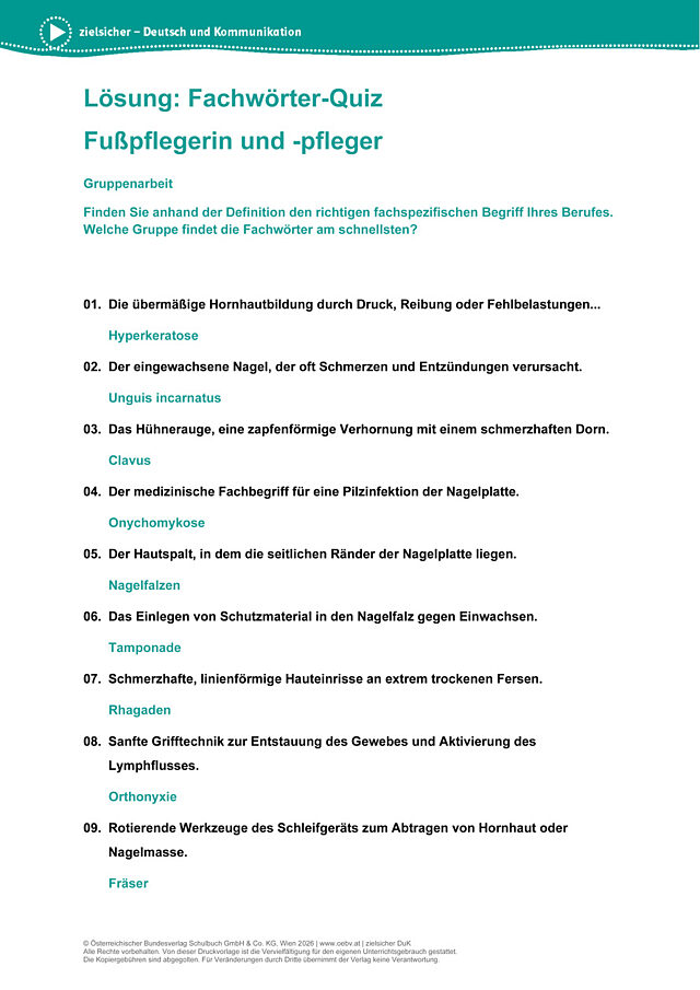 FußpflegerIn