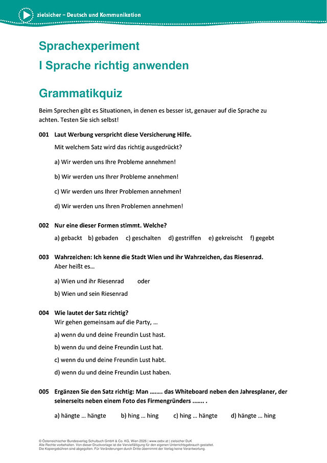Grammatikquiz
