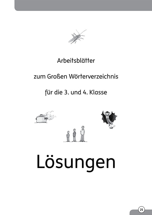 Arbeitsblätter zum Großen Wörterverzeichnis
