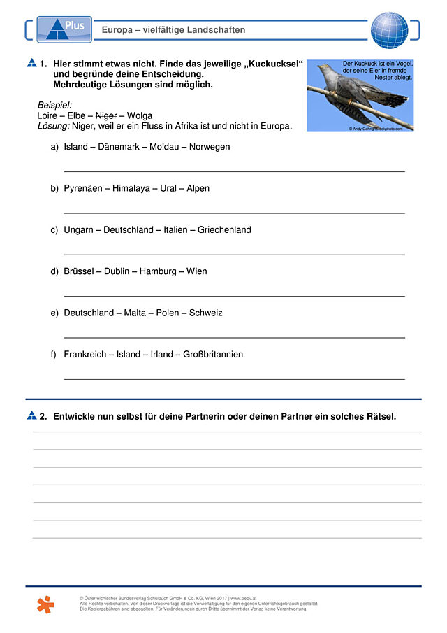 Europa - vielfältige Landschaften