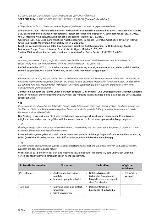 Die Vorwissenschaftliche Arbeit