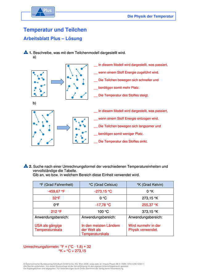 Temperatur und Teilchen