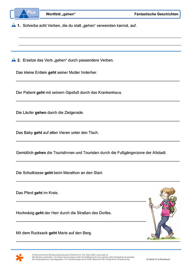 Wortfeld „gehen“