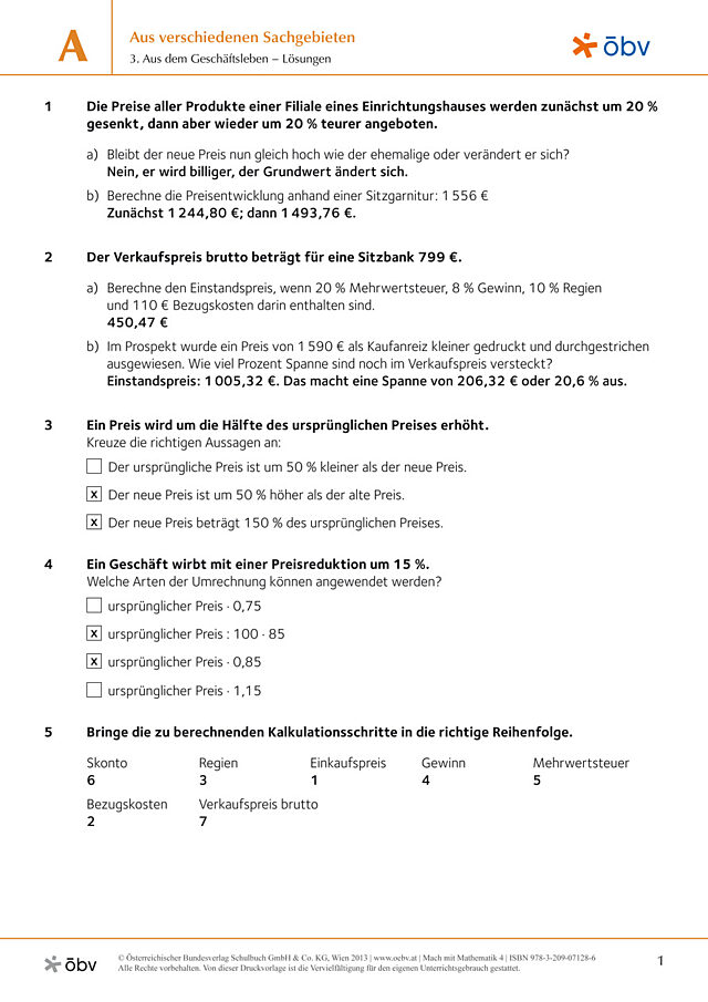 3. Aus dem Geschäftsleben