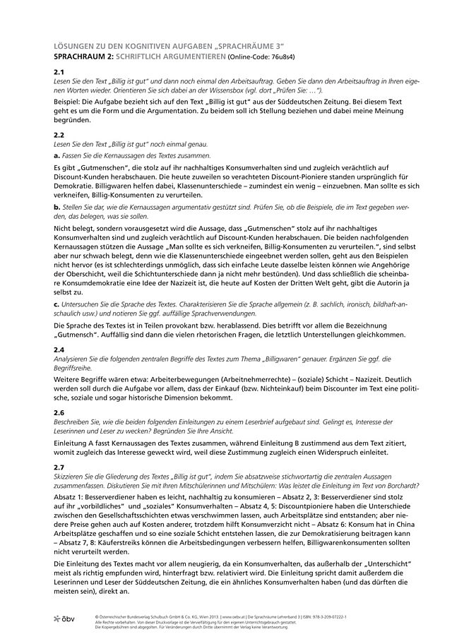 Schriftlich argumentieren