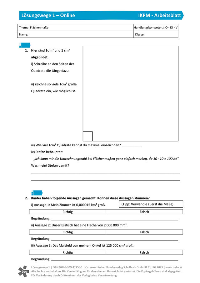 Flächenmaße 2