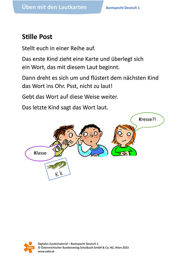 Spiele mit den Lautkarten