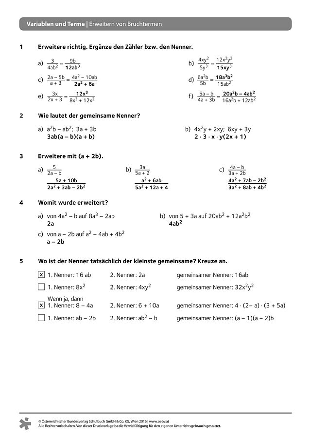 Allgemeines Arbeitsblatt anspruchsvoll