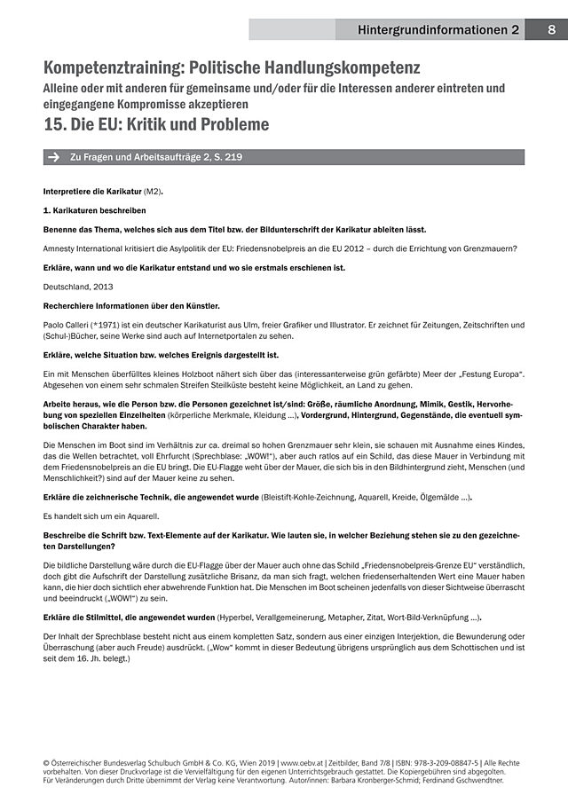 Kompetenztraining: Politische Handlungskompetenz - 2