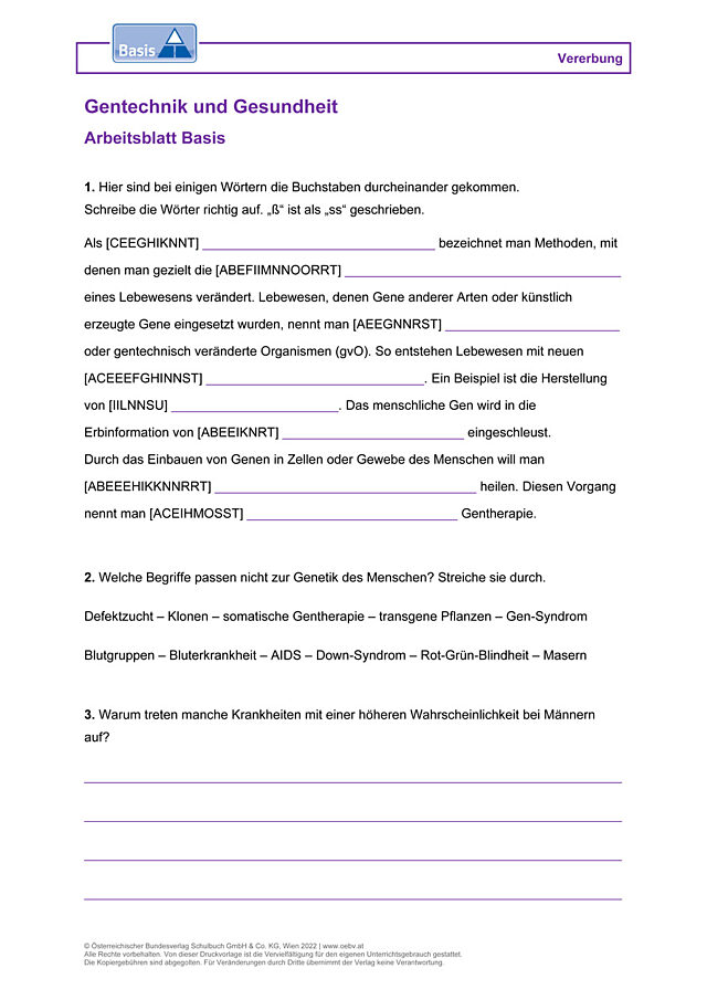 Gentechnik und Gesundheit