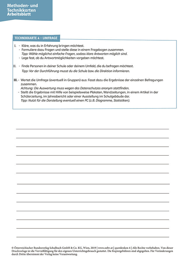 Technikkarte 4: Umfrage