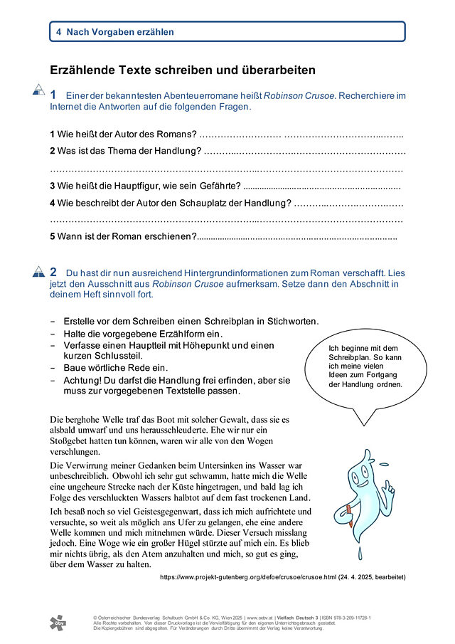 Erzählende Texte schreiben