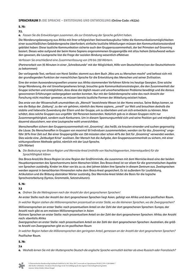 Sprache: Entstehung und Entwicklung