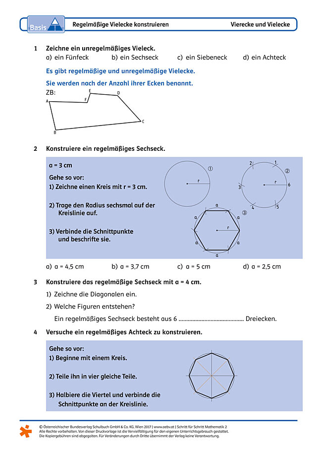 Regelmäßige Vielecke konstruieren