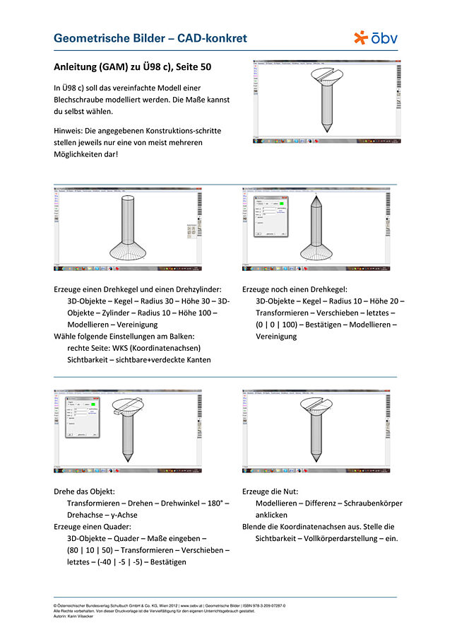 Anleitung zu Ü98 c), Schulbuch S. 50