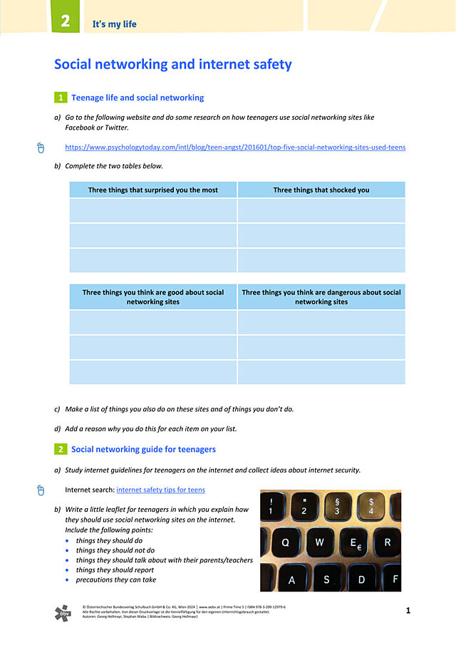 Social networking and internet safety
