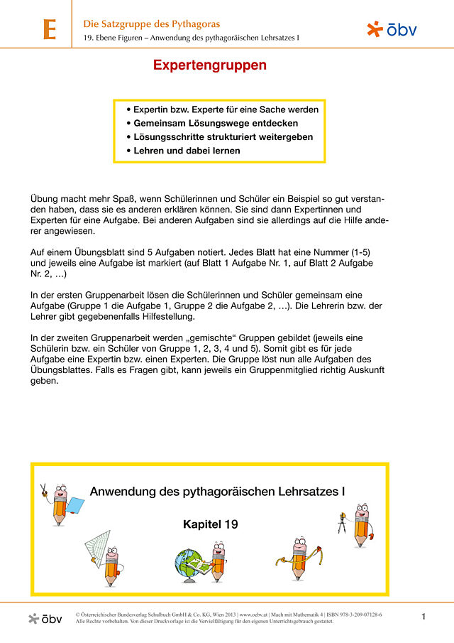 19. Ebene Figuren – Anwendung des pythagoräischen Lehrsatzes I