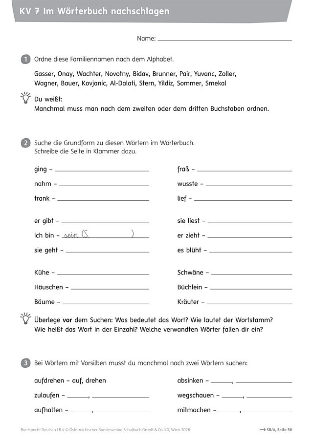 Im Wörterbuch nachschlagen