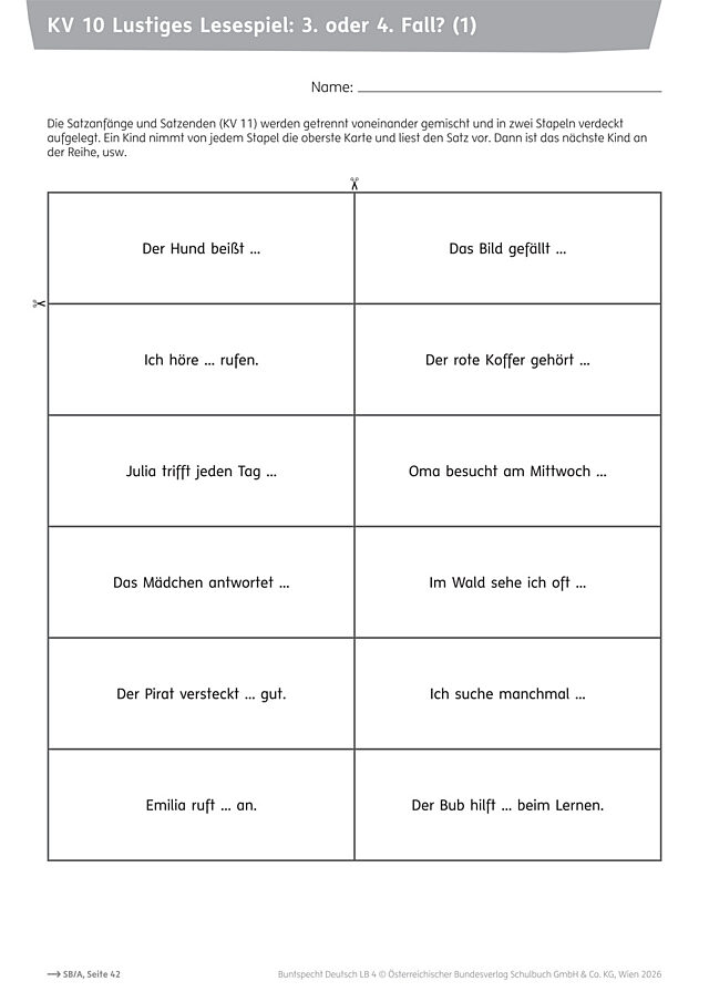 Lustiges Lesespiel: 3. oder 4. Fall? 1