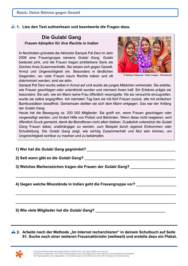 Stimme gegen Gewalt