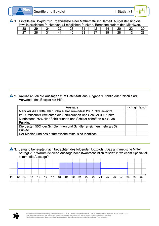 Quartile und Boxplot