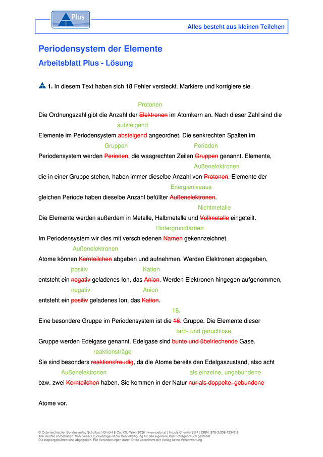 Periodensystem der Elemente