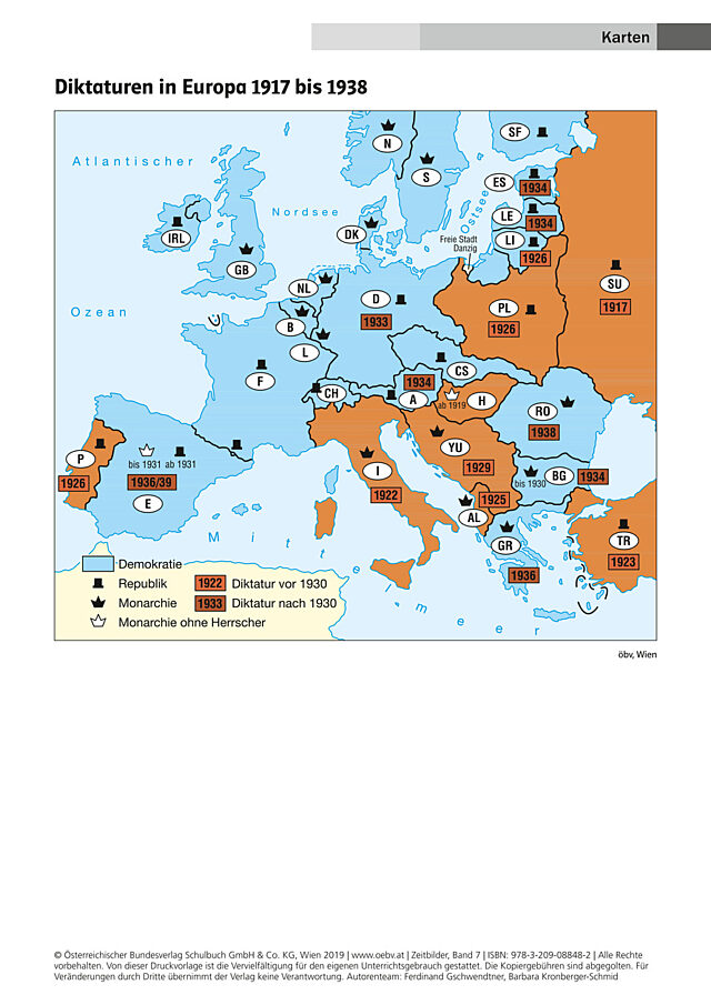 Diktaturen in Europa 1917 bis 1938