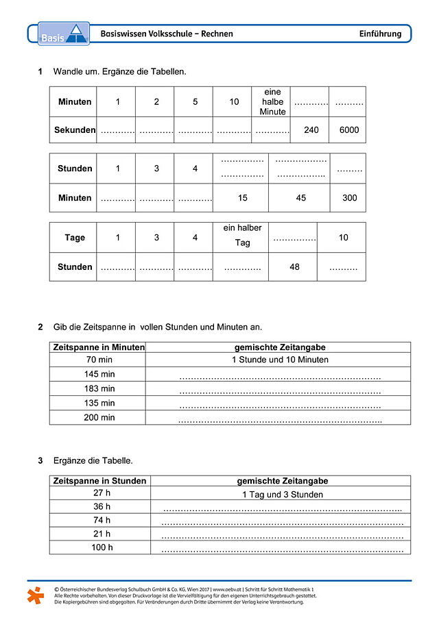 Basiswissen Volksschule - Rechnen