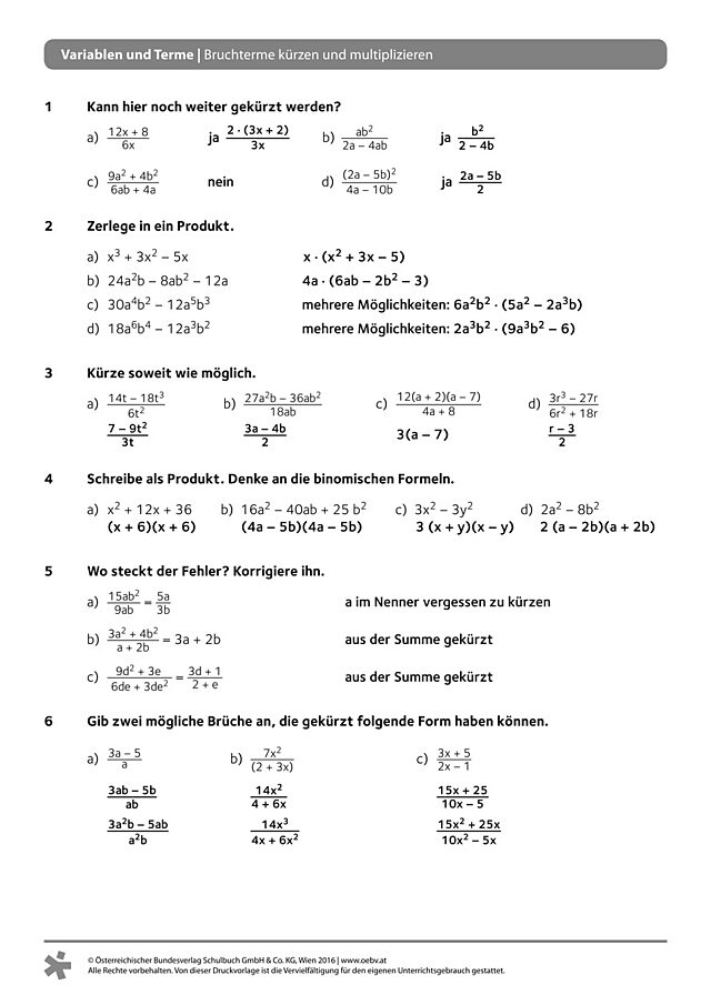 Allgemeines Arbeitsblatt anspruchsvoll