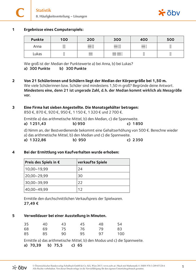 8. Häufigkeitsverteilung