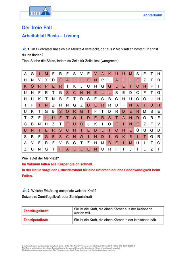 Der freie Fall