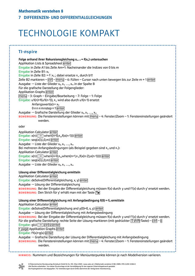 Kapitel 7: TI-Nspire kompakt