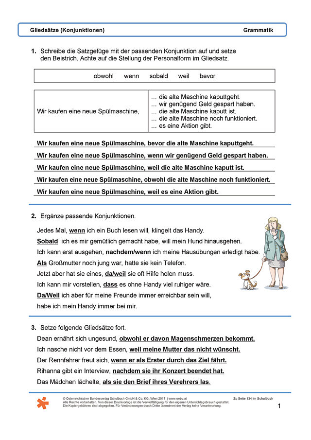 Gliedsätze (Konjunktionen)