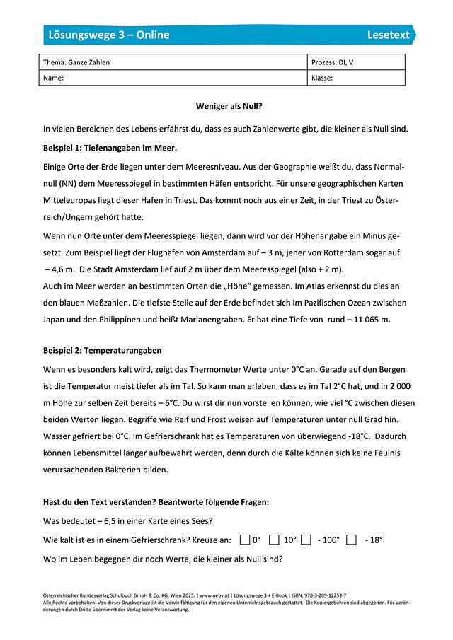 Lesetext 1 - Abschnitt A