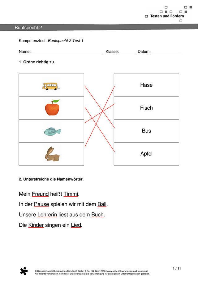 Buntspecht 2 Test 1 Lösung