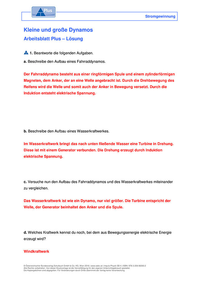 Kleine und große Dynamos