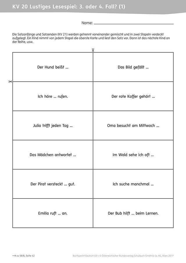 Lustiges Lesespiel: 3. oder 4. Fall? 1