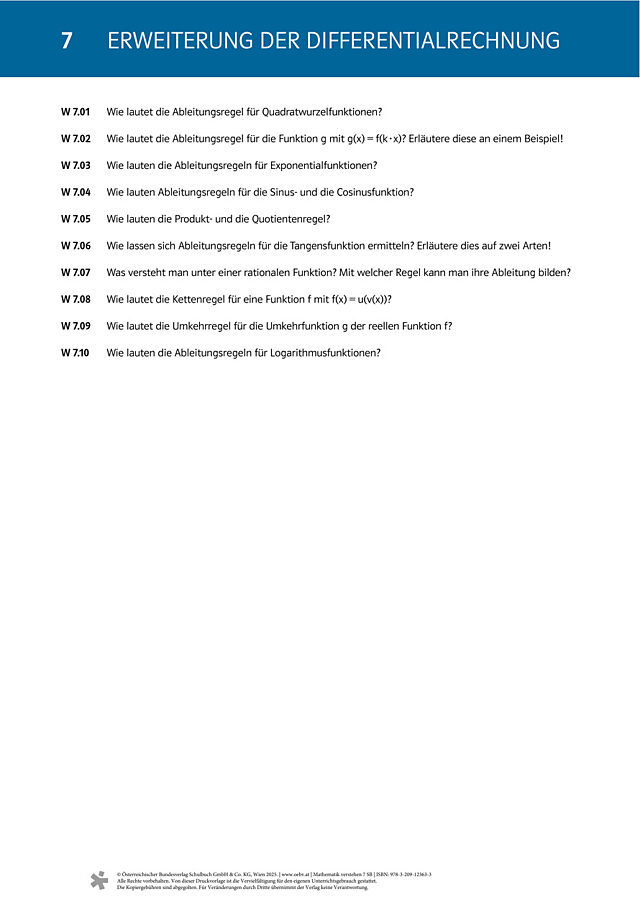 Kapitel 7: Fragen zum Grundwissen