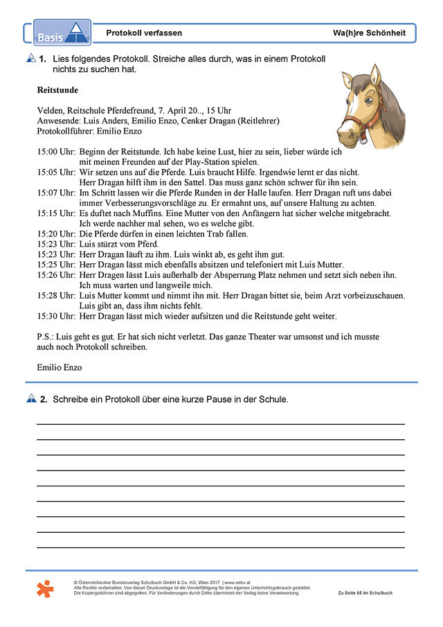 Protokoll verfassen