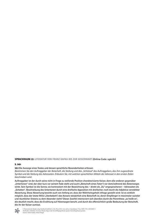 Literatur von Franz Kafka bis zur Gegenwart