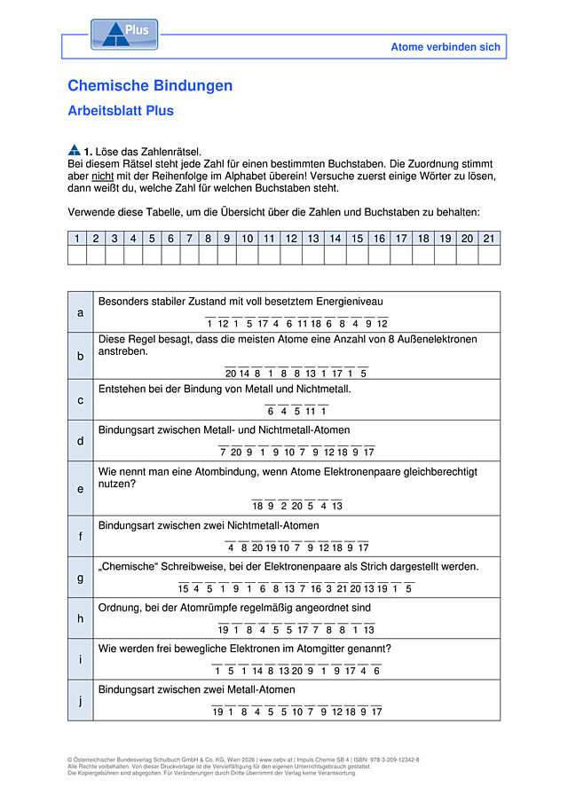 Chemische Bindungen