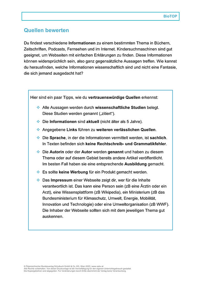 Quellen bewerten